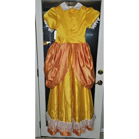 Super Mario Bros Adult Princess Daisy Peach Halloween Cosplay Costume Sz 6 Gown - Picture 6 of 14